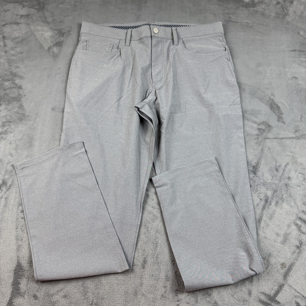 Bonobos Golf‎ Pants Mens 35x34 Gray Athletic Stretch Performance Lightweight